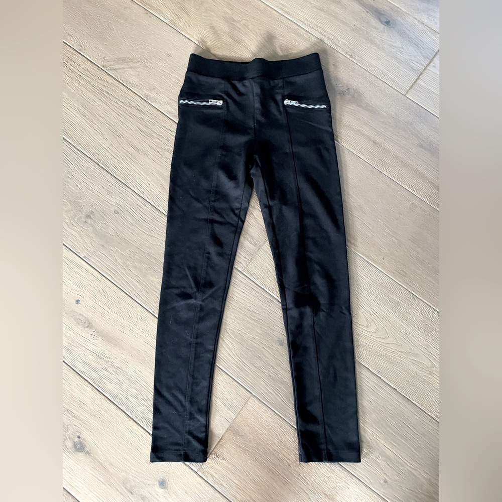 H&M Black Kids Leggings with Zipper Detail